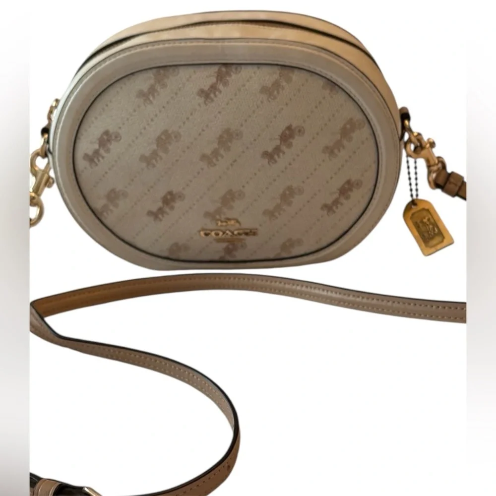 Coach Camera Bag With Horse And Carriage Dot Print (Model C4057).